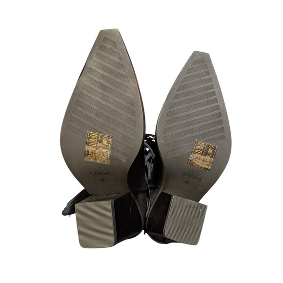 NEW Dolls Kill Simmi Darii Fringe Ankle Boots Women's Sz 8 Black Western Grunge - Picture 10 of 11